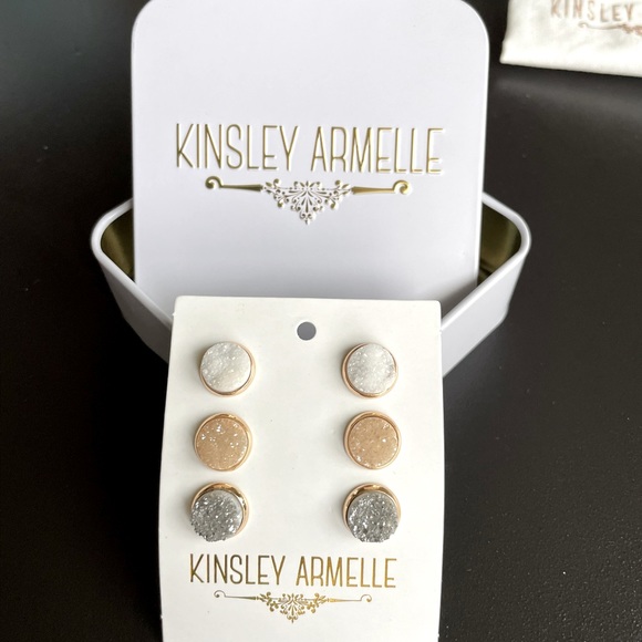 Kinsley Armelle Stone Collection Quartz Earring Set. - Picture 2 of 3